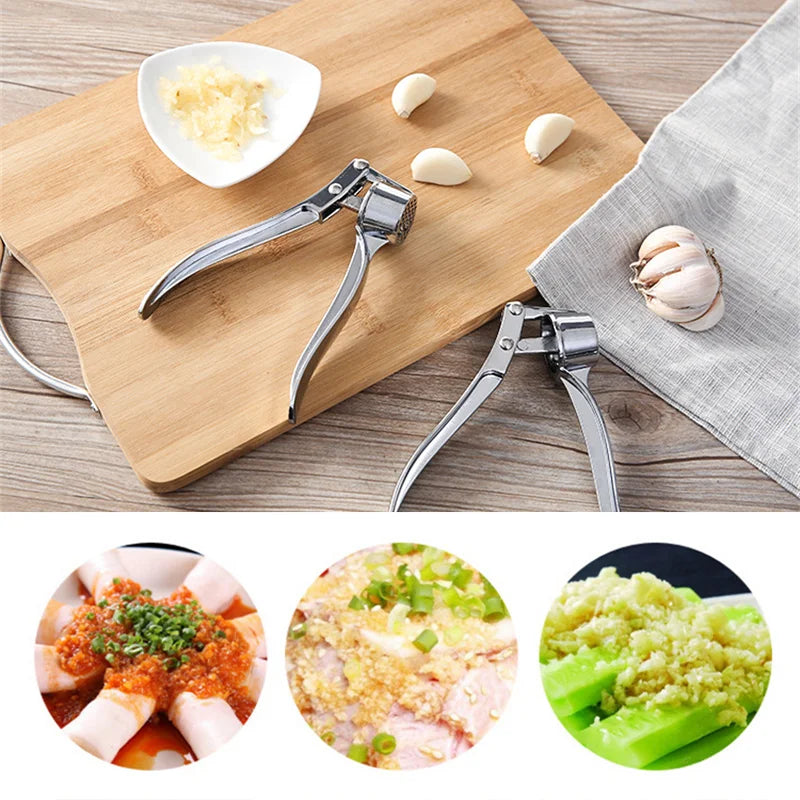 Stainless Steel Garlic Press Crusher