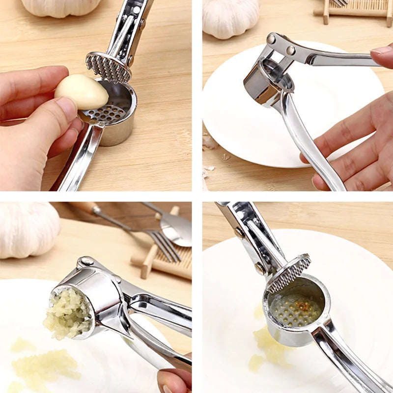 Stainless Steel Garlic Press Crusher